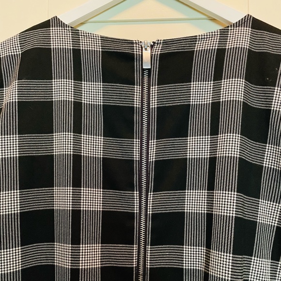 Gap Black & White Plaid Dress Size Large - Picture 3 of 5